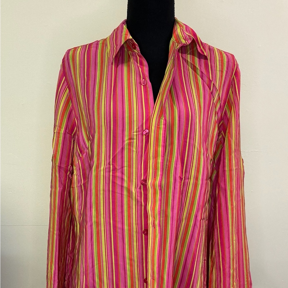 Silk Evan Picone long sleeve blouse